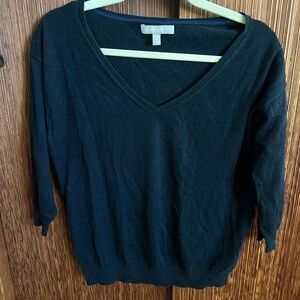 Banana Republic Black V-Neck Sweater